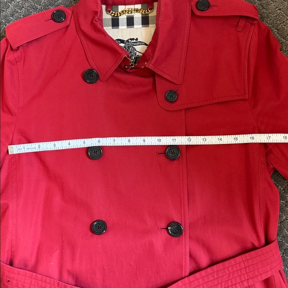 Burberry Vibrant Red Trench Coat - Picture 8 of 9